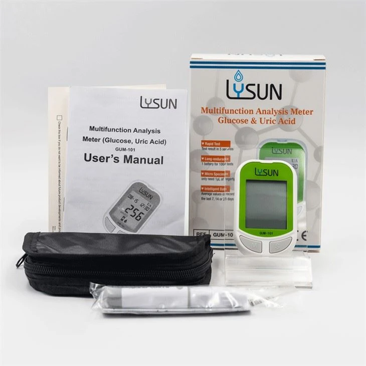 Lysun Accurate Monitor Blood Glucose Uric Acid Glucose Meter