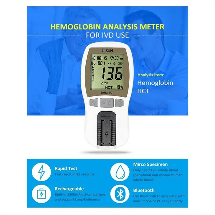 Smart Digital Portable Hemoglobin Analyzer Meter Hemoglobin Meter