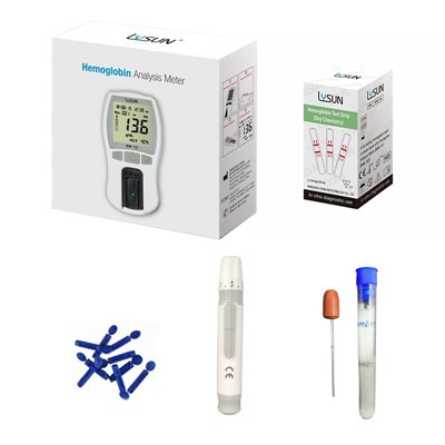 Lysun منخفض السعر الاقتصادي POC POC DIGITION HEMOGLOBIN HIMOGLOBIN HBA1C Analzer · بطارية قابلة للإزالة · عملية سهلة · اختبار سريع · نتيجة دقيقة · التحمل الطويل · محلل الهيموغلوبين